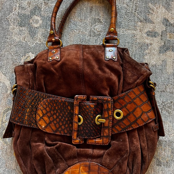 CLEANING OUT: Cole Haan G Series Leather Reptile Embossed Bag Shoulder Tote Bag - Picture 4 of 4